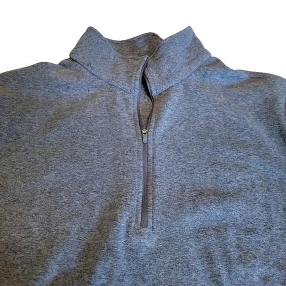 Womens Plus Fleece Lands' End Charcoal Quarter-Zip Fleece Sz 2X - Picture 12 of 12